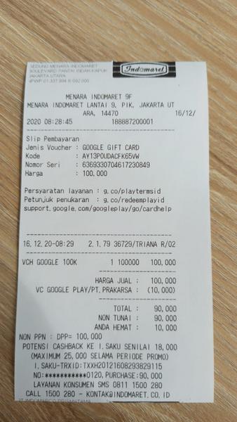 Super Praktis Beli Kode Voucher Google Play Di Indomaret Anti Ribet