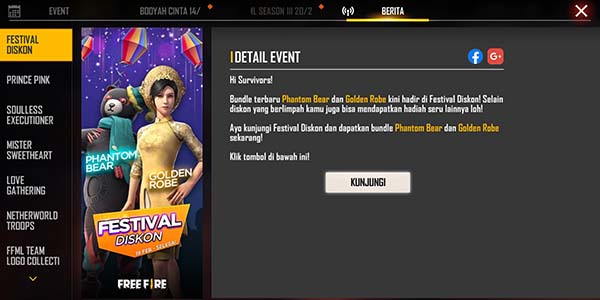 Event Festival Diskon Free Fire (FF) 2021, Begini Caranya Biar Dapat Diskon  90 Persen!