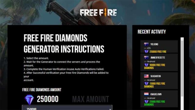 Situs Generator Free Fire Vip Ini Tawarkan 250 Ribu Diamond Gratis Ini Faktanya