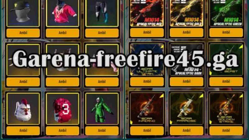 garena free fire 45 ga