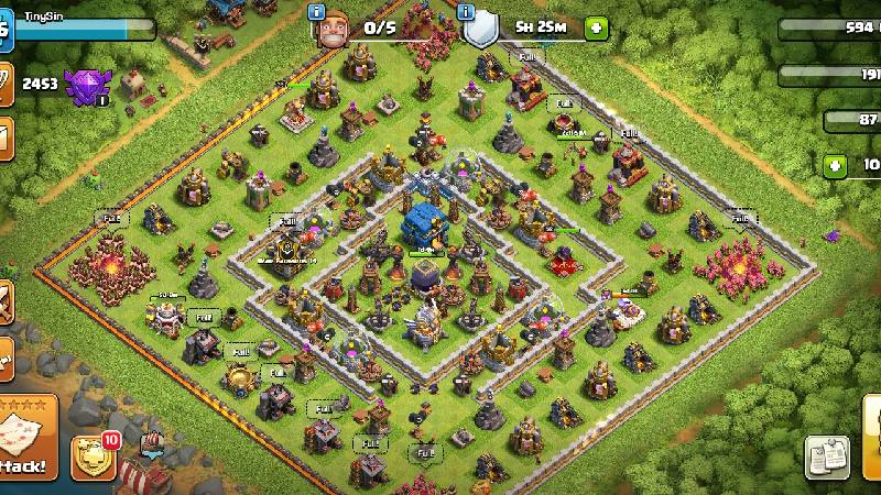 town hall clash of clans